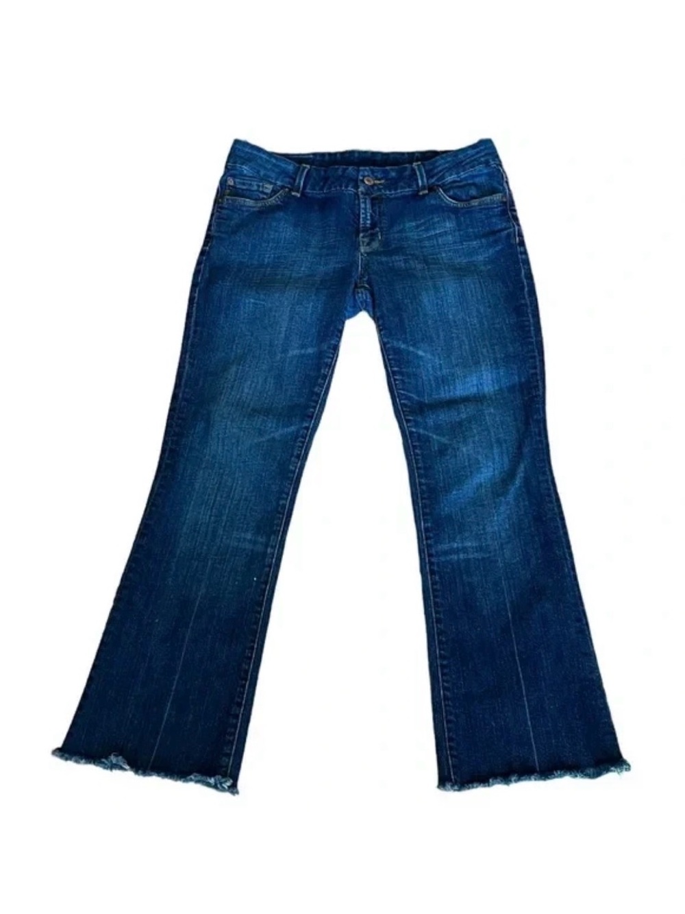 Seven7 Women's Dark Blue Flare Jeans